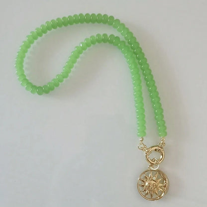 Spring 2024 Creative Design Orange Series Jewelry Natural Stone Silicone Bead Short Necklace Women Girls Banquet Holiday Jewelry