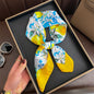 2025 Luxury Horse Print Female Silk Neck Scarf Square Hair Scarves Foulard Head Band Shawls Wraps Neckerchief Bandana Women