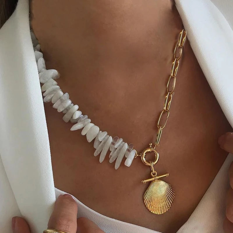 Spring 2024 Creative Design Orange Series Jewelry Natural Stone Silicone Bead Short Necklace Women Girls Banquet Holiday Jewelry