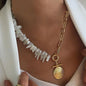 Spring 2024 Creative Design Orange Series Jewelry Natural Stone Silicone Bead Short Necklace Women Girls Banquet Holiday Jewelry