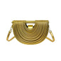 Handbags for Women 2025 New Gold Luxury Designer Brand Handwoven Noodle Bags Rope Knotted Pulled Half Moon Silver Evening Clutch