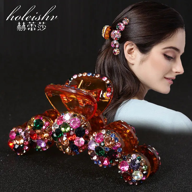 Vintage Bee Hair Claws Jewelry For Women Baroque Luxury Metal Bee Headdress Handmade Hair Claws Accessories Hairpins Wholesale