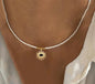 Spring 2024 Creative Design Orange Series Jewelry Natural Stone Silicone Bead Short Necklace Women Girls Banquet Holiday Jewelry