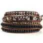Fashion Bohemian Jewelry Natural Stones Designer 5 Strands Mix Handmade Wrap Bracelets Festival Gift